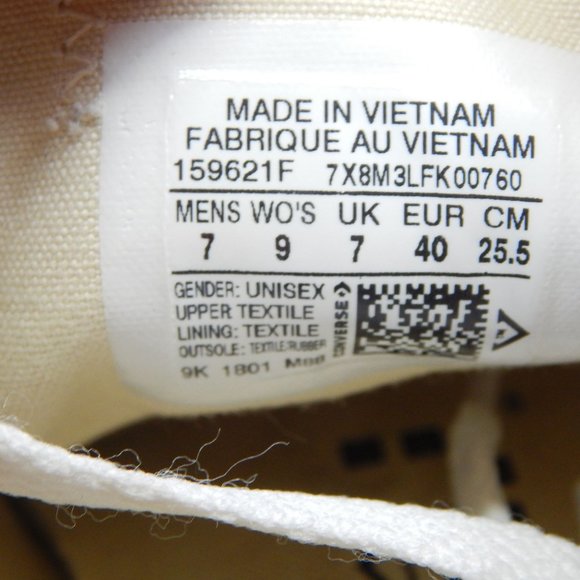 Converse Chuck Taylor Low Top Sneaker Violet Ash Unisex Size 7 Men / Size 9 Wome - Picture 9 of 10